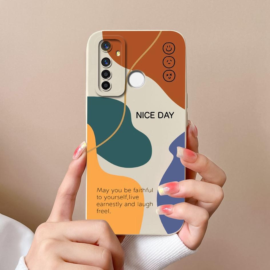 For Oppo Realme Q5i V13 X2 X7 V15 Q5 Q Q3 F29 A5 Q3i Pro Bumper Case Exquisite Check Pattern Liquid Silicone Dustproof Protective Cover For Oppo Shell