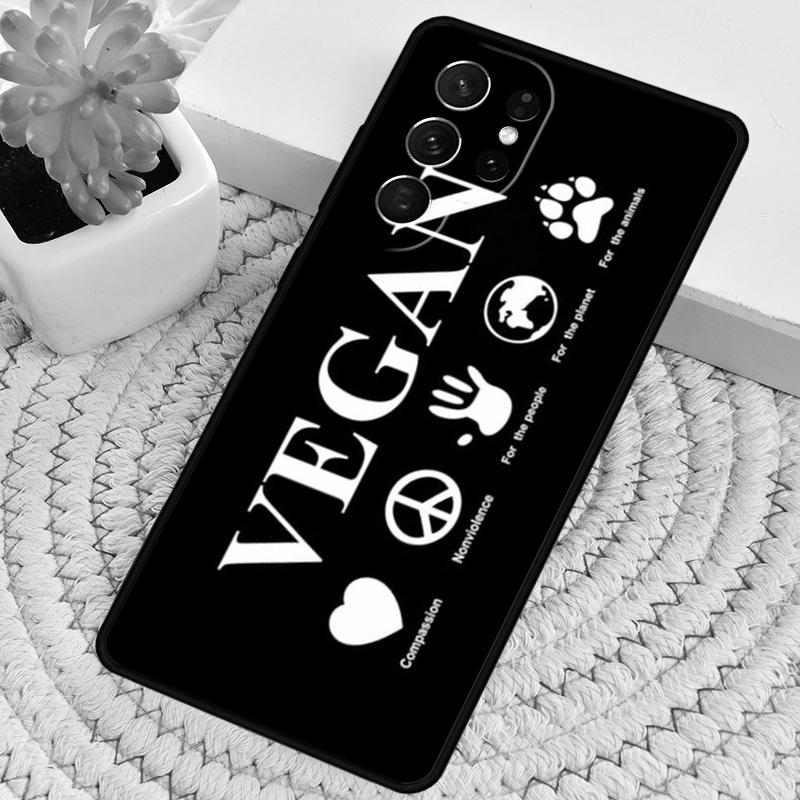 Vegan Quote Phrase Veganism TPU Phone Case For Samsung Galaxy note 10 pro S26 S25 S24 S23 S22 Ultra Plus S21 FE S20 Cover