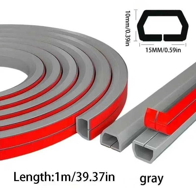 1Roll 118" Cable Management Sleeve - Self-Adhesive PVC Cord Hider for Wall & Floor, Insulated Wire Cover