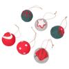 6pcs Felt Christmas Ball Pendant Christmas Tree Decor Supplies Household for Wedding Birthday Party Background Decor