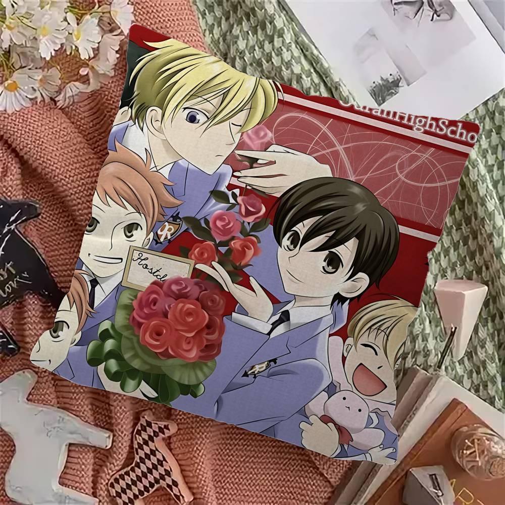 Anime Ouran High School Host Club Pillow Gifts Home Office Furnishings Bedroom Sofa Car Cushion Cover case 45x45cm