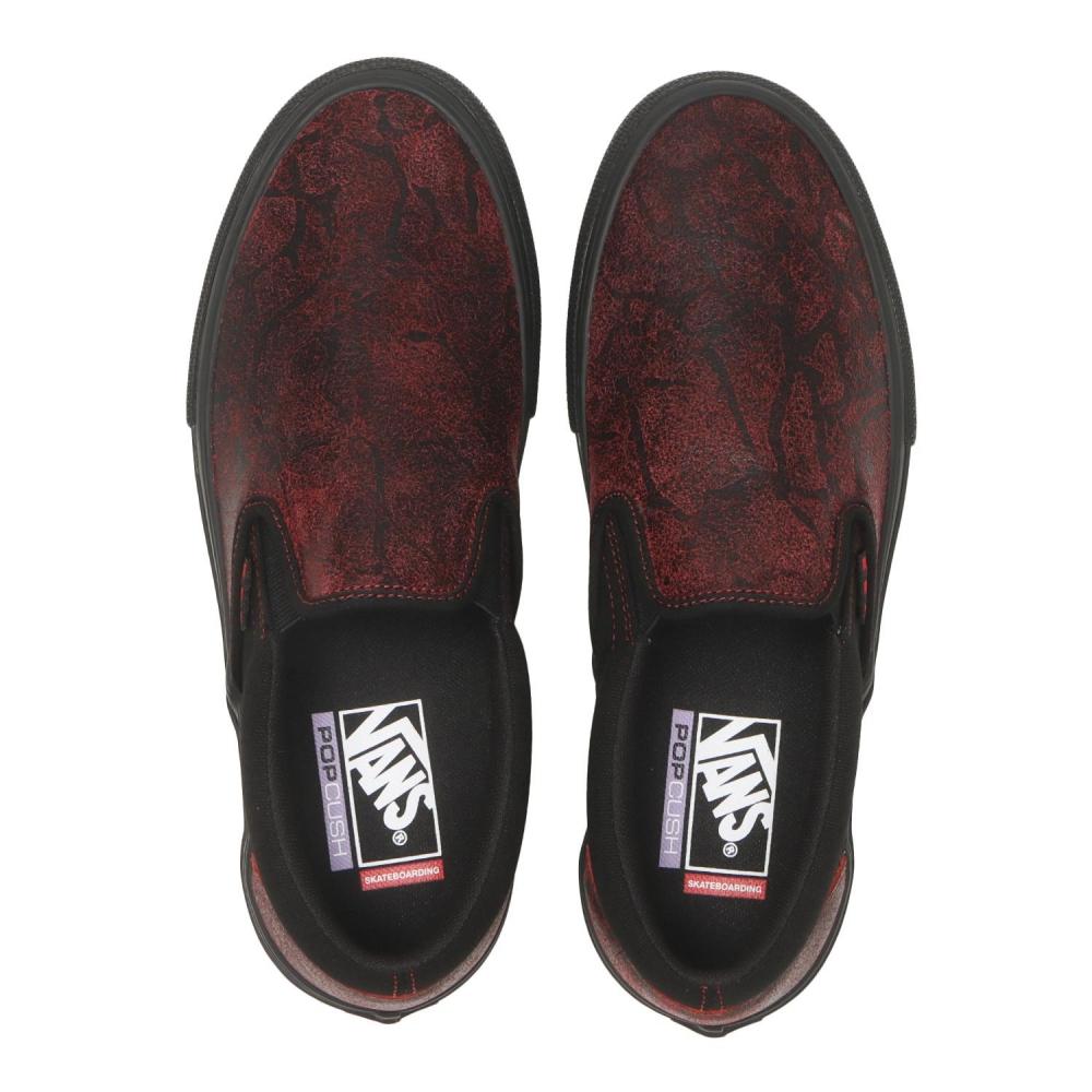 Vans Skate Slip On Saw Red Black Vn0a5fcay25