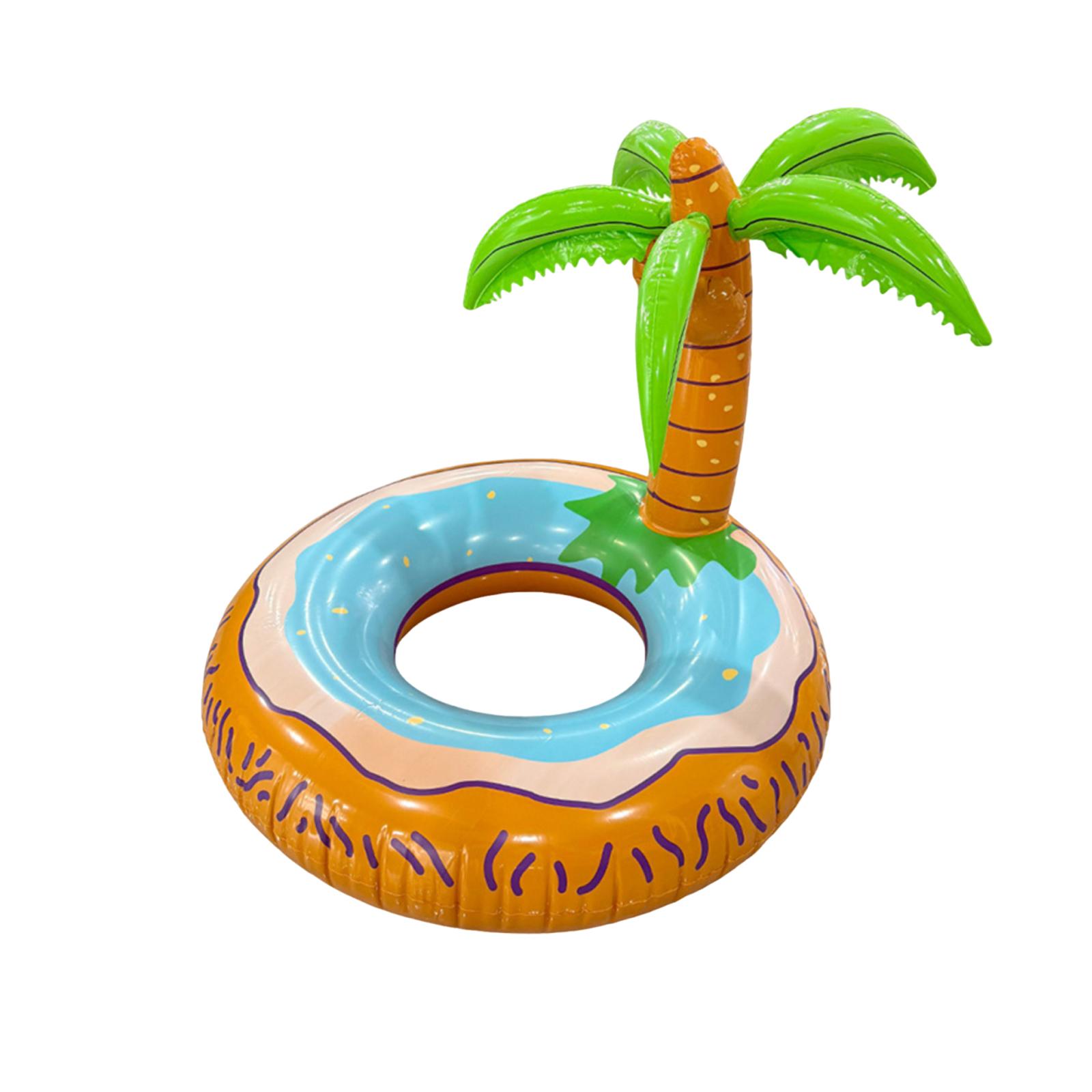 Inflatable Swimming Pool Float Ring with Palm Tree Design Durable PVC Material Suitable for Adults and Kids Summer Water Toy