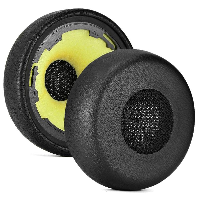 1 пара протеиновых кожаных амбушюр для гарнитуры Jabra Evolve 75 75+ / 75MS Мягкая сменная подушка для ушей чёрный