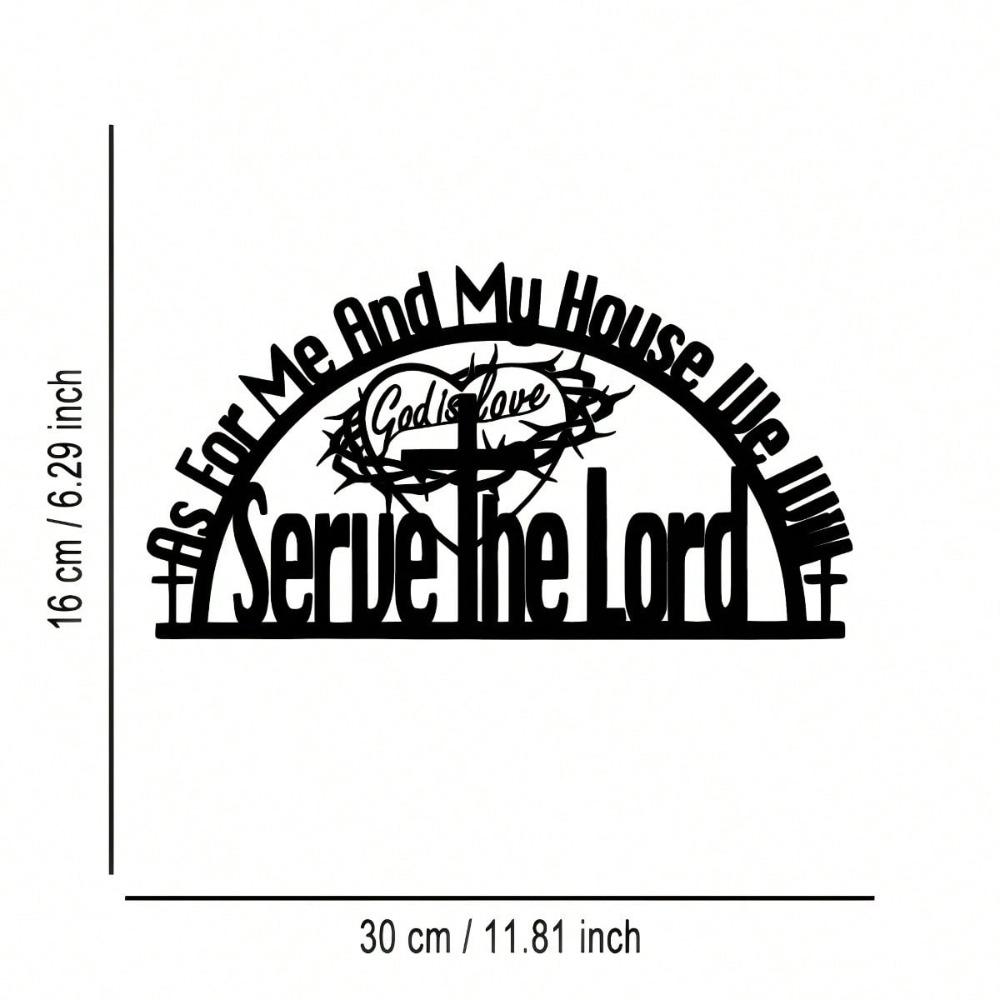 Metal Wall Art God is Love Inspirational Plaque Farmhouse Decor Rustic Iron Sign Christian Gift Home Office