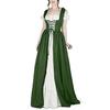 Medieval Themed Costume Dress With Linen Blend Fabric And Flared Skirt For Cosplayers And Enthusiasts