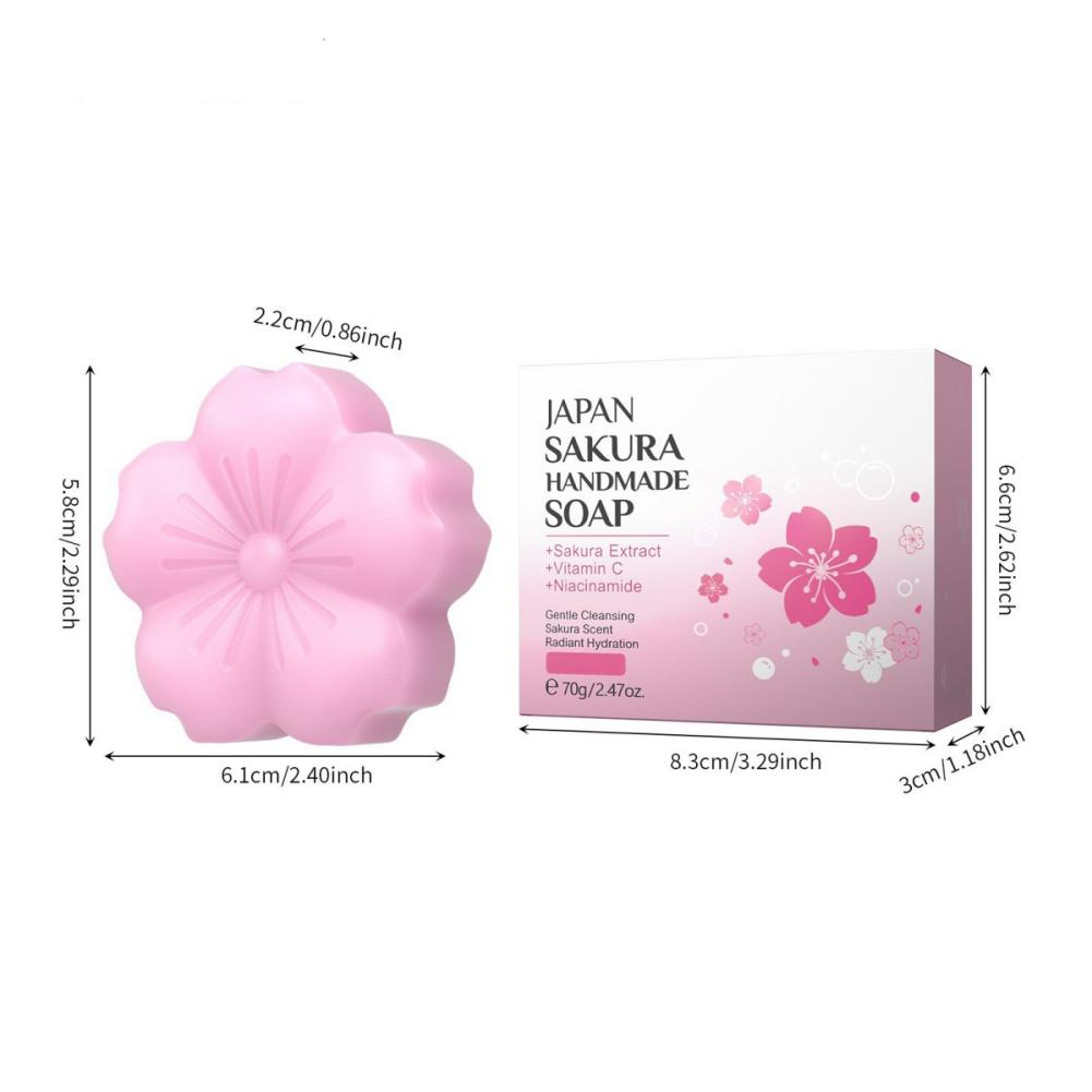 Creative Petal Shaped Handmade Soap Gentle Cleansing Sakura Scent Radiant Hydration