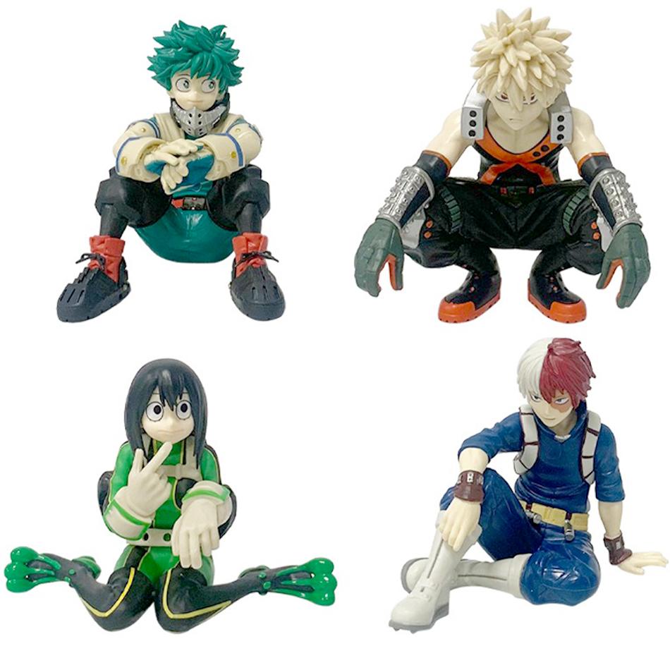 New  Anime Figure So Bakugou Boku Izuku Duke Pvc Action Four Figures Sitting Posture Series Collection Model