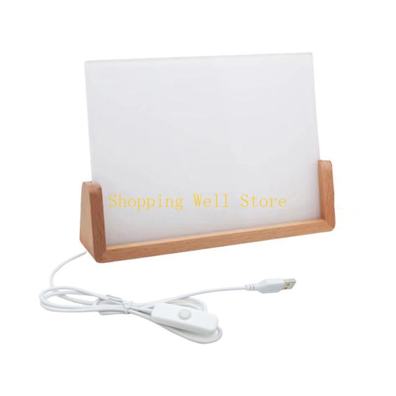 KX4B Acrylic LED Lighted Sublimation Photo Frame with Stand Heat Transfer Blank Picture Frame Home Decoration Gift