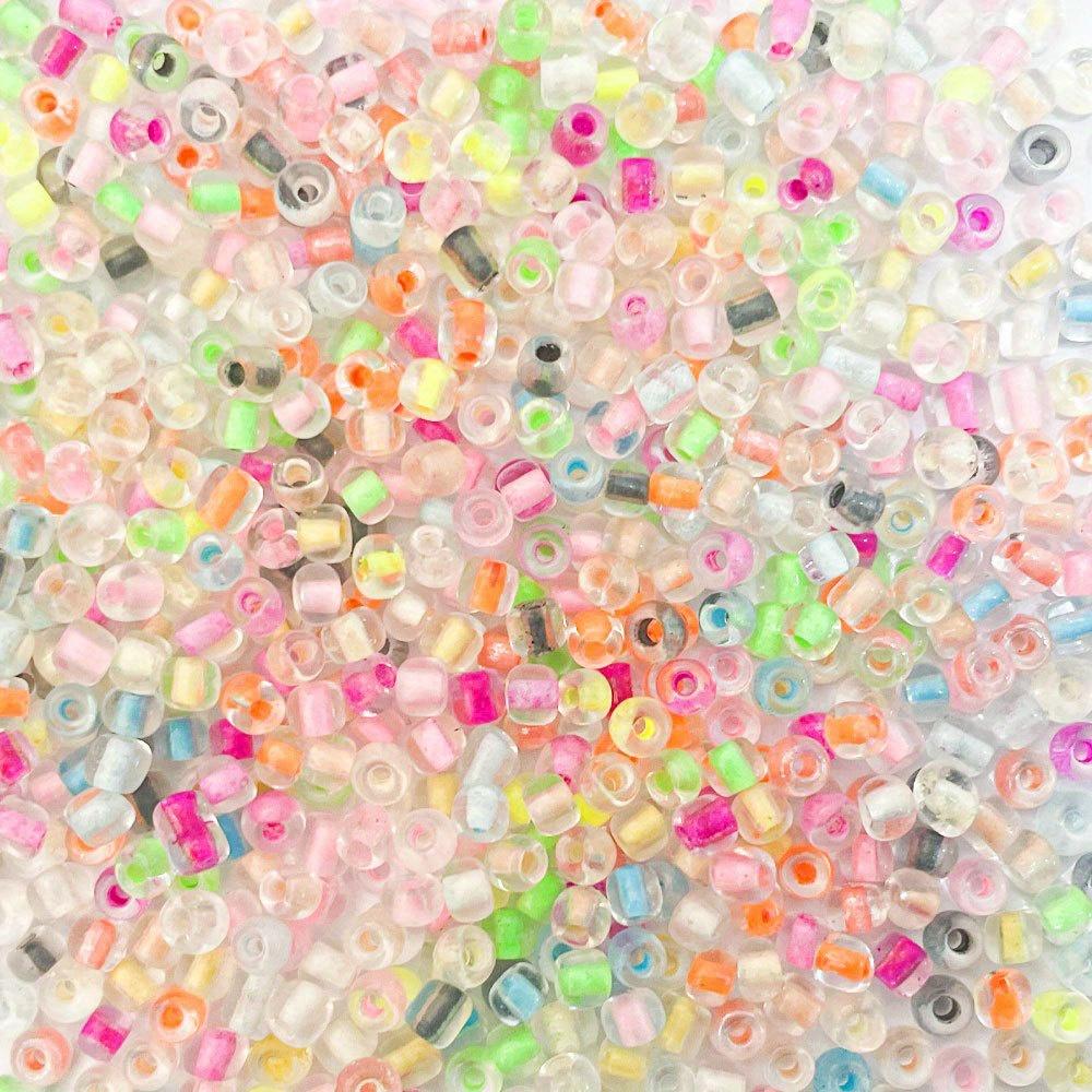

200/300/500 шт. акриловые разноцветные смешанные бусины из проса, декоративные бусины, разделительные бусины, сделай сам, браслет, ожерелье, серьги, брелок, ножной браслет 200pcs