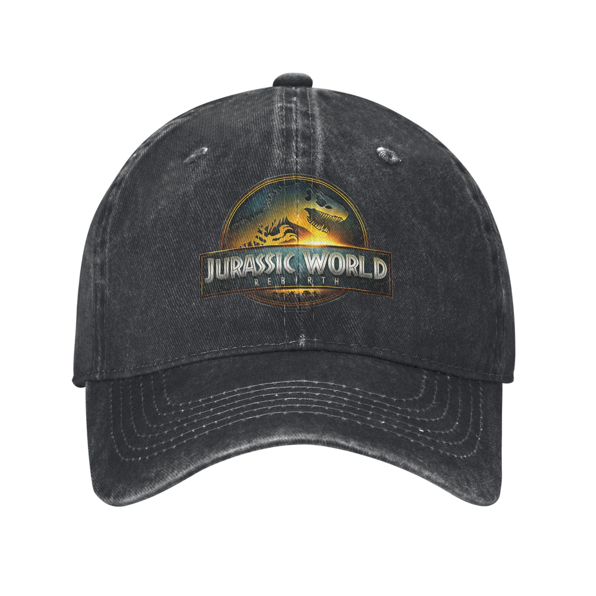 Jurassic Rebirth Movie Logo World Unisex Women Baseball Caps 2025 Distressed Denim Hats Cap Vintage Outdoor Adjustable Fit Headwear Adjustable