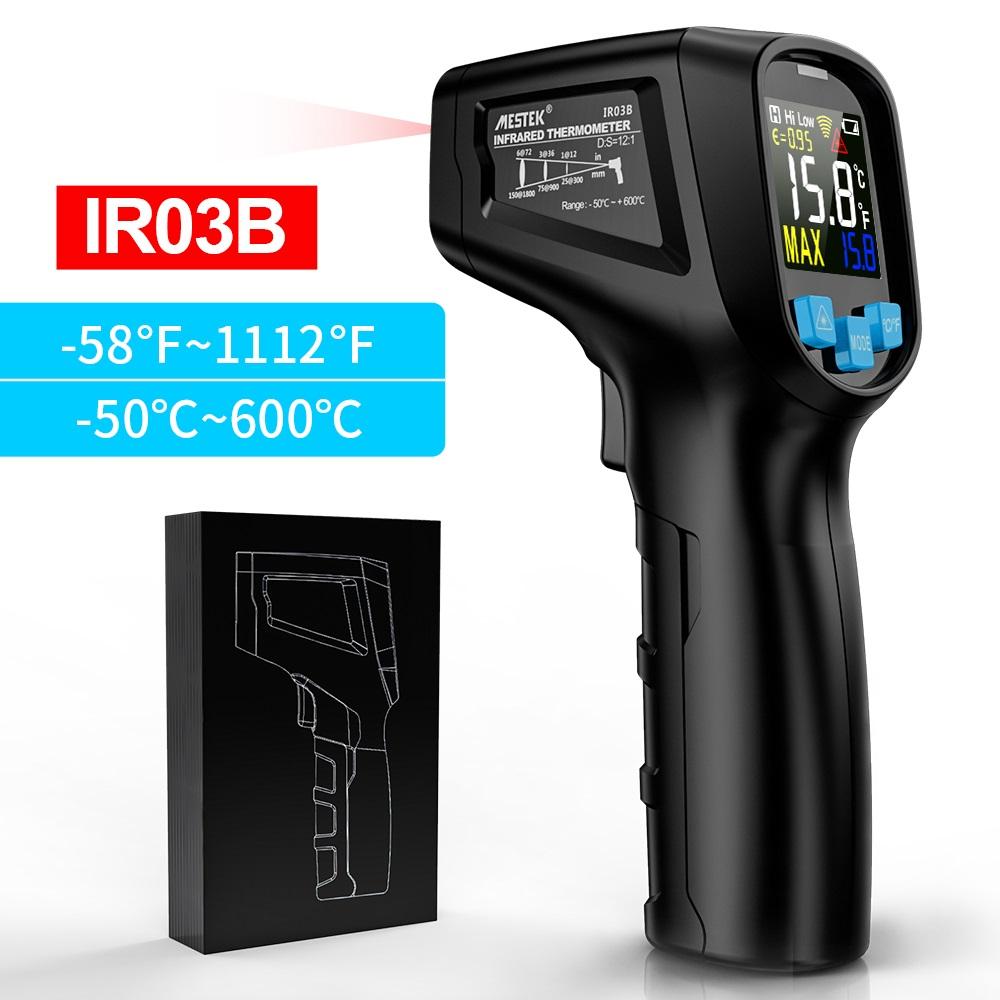 Infrared Thermometer 400/800°C Indoor Kitchen Digital Heat Meter Precision Food Laser Temperature Meter Non-contact Pyrometer