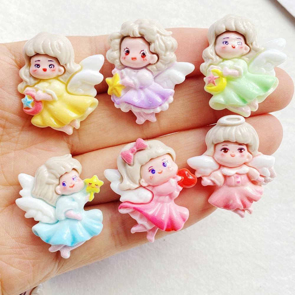 

10Pcs Cute Resin Cartoon Angel Girl Series Flat Back Cabochons Scrapbooking DIY Jewelry Craft Decoration Accessories