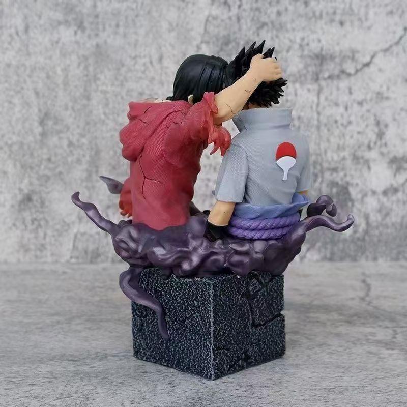 Naruto Sasuke Uchiha Brother Reconciliation Summon Series anime figures Fierce position Divine Rasengan can Move PVC toys Gift
