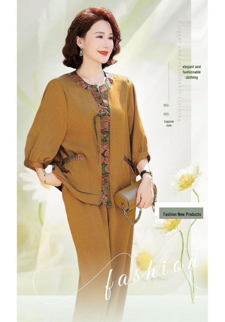 Women's Summer 2026 Cotton Linen Two-Piece: Plus Size Shirt & Wide Leg Pants