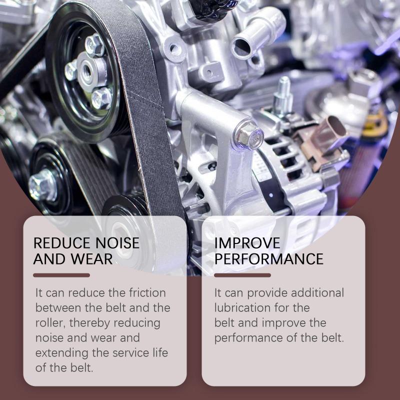 Protection and Maintenance of Aging Rubber Strips Inside Abnormal Noise Reduction of Car Belts Lubricant for Car Engine Belts