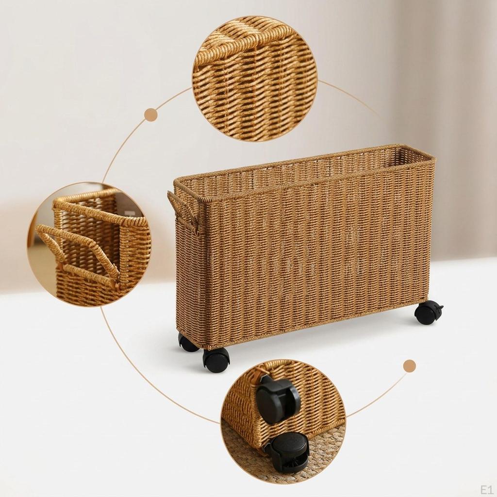 Basket Magazine Holder Toy Baskets Sundries Organizer Storage Bin for Bedroom Home Room