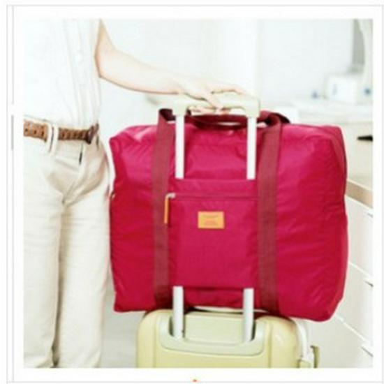 Korean Style Waterproof Nylon Foldable Travel Storage Bag for Clothes Organization