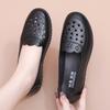 Genuine Leather Breathable Soft Sole Sandals for Middle-Aged & Elderly Women - Non-Slip Flat Heel