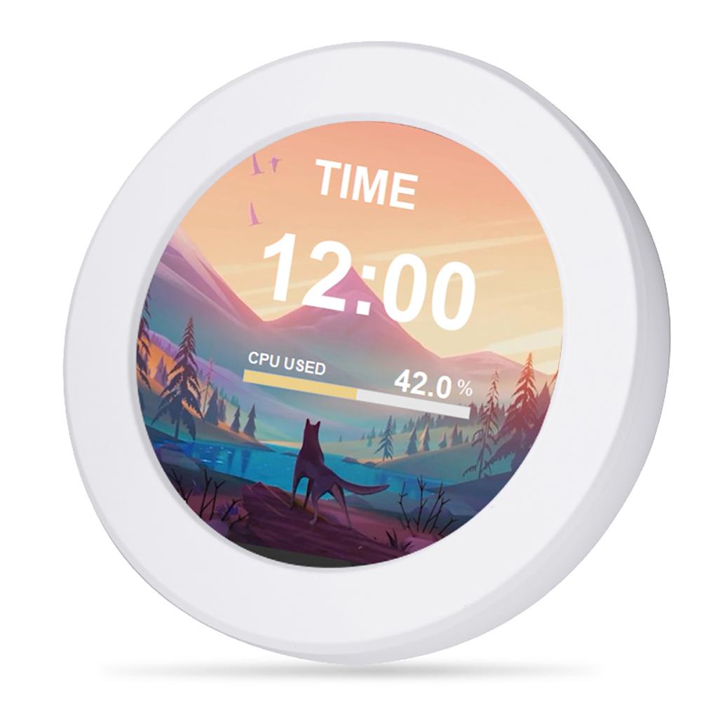 Portable 2.1in IPS Water-Cooled Secondary Screen Comapct Round LCD Display Computers Host CPU GPU Te