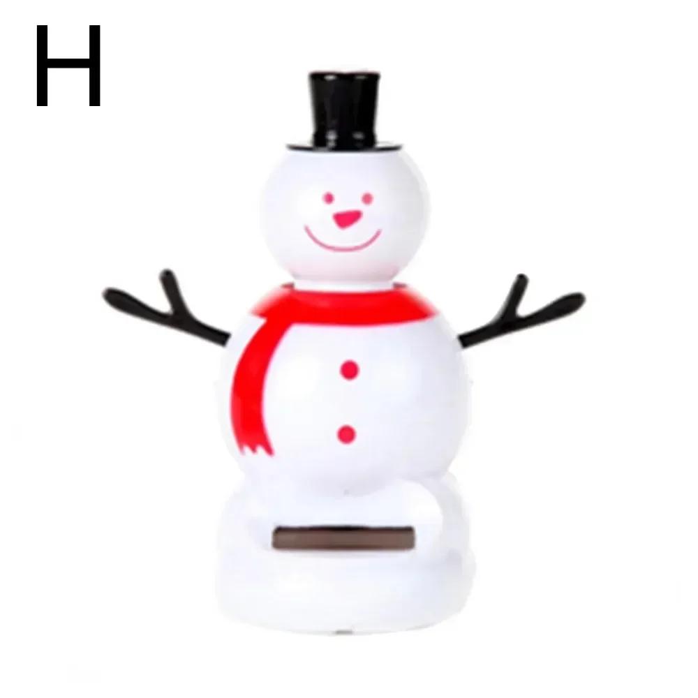 New Arrival Christmas Car Ornament Solar Ornament Bobblehead Doll Christmas Modeling Ornament Gift Creative Interior Car Supplie