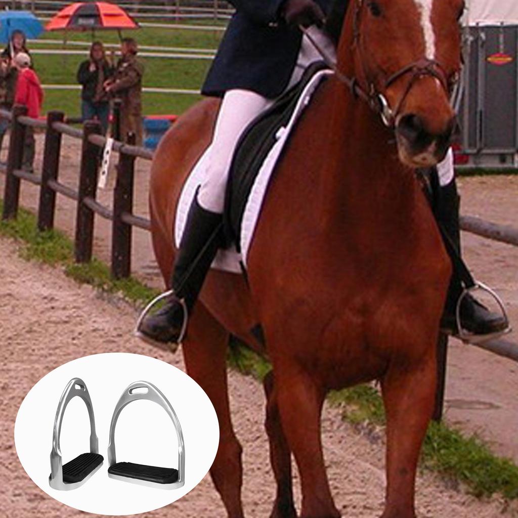 2Pcs/set Horse Riding Flex Horse Stirrups Professional Safety Horse Riding Stirrup for Horse Saddle Antiskid Horse Pedal