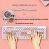 Silent Wired Chocolate Keyboard & Mouse Set for Laptops - Membrane Keys, Punk Style, Office Use