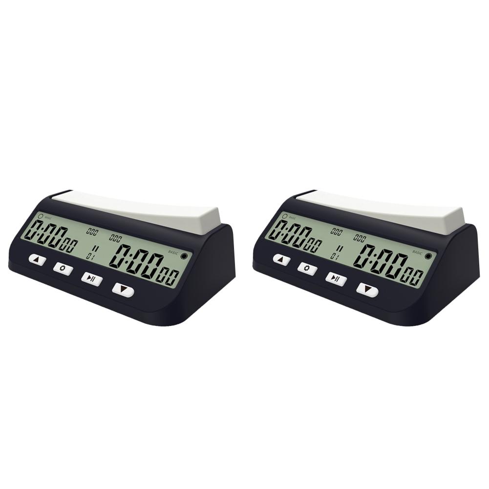 1-2PCS Chess Clock with Basic Delay Positive Time Features Competition Game Stopwatch for Chess Game I-GO Chinese Chess