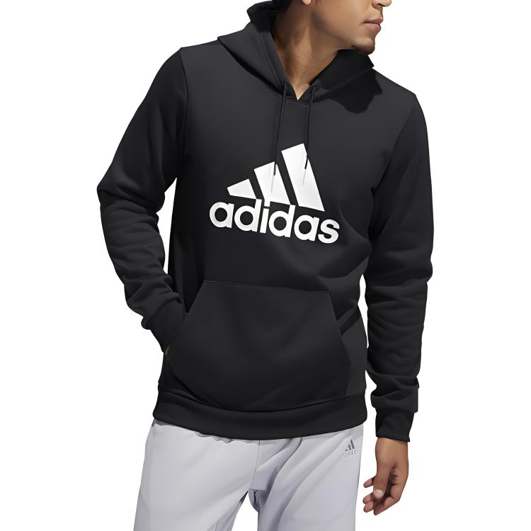 adidas Sweatshirts Men's Black Hooded Moderate Regular GH6663