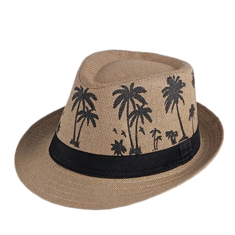 2025 New Korean Trendy Sun Hats British Top Hat Women's Men's Grometric Straw Hat Belt Jazz Hats Couple Beach Hat Fedoras Cap