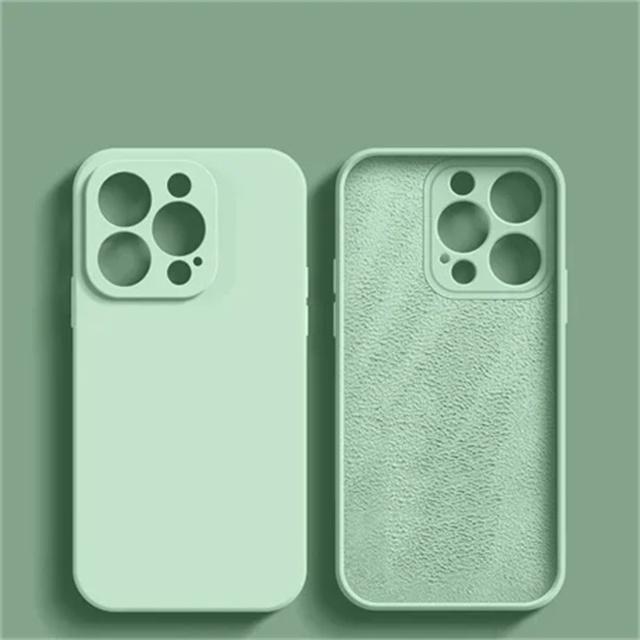 Liquid Silicone Case For iPhone 16 15 14 11 13 Pro Max Plus Soft Cases Shockproof Bumper Cover Phone Accessories