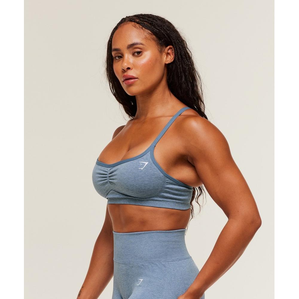Gymshark Lift Seamless Sports Bra Worn Blue Peri Blue Marl B3b3q Udss