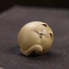 Yixing Purple Clay Cute Cat Lid Saucer Tea Pet Japanese Tea Sculpture Tea Figurine Play Toys Tea Statue Ornaments Craftsmanship