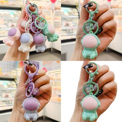 Rainbow Astronaut Keychain Lovely Designs Fashion Accessory for Women and Kids Portable for Backpacks and Car Keys