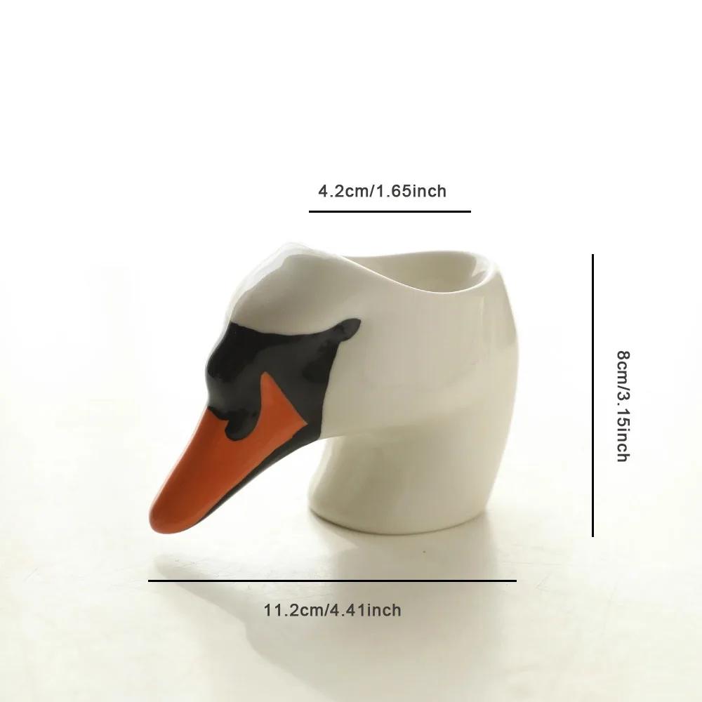 Скандинавская ручная роспись Голова лебедя Керамическая тарелка для яиц Украшения Гостиная Кухня Обеденный стол Яйцо Маленькое хранилище Поделки Декор 5500₽