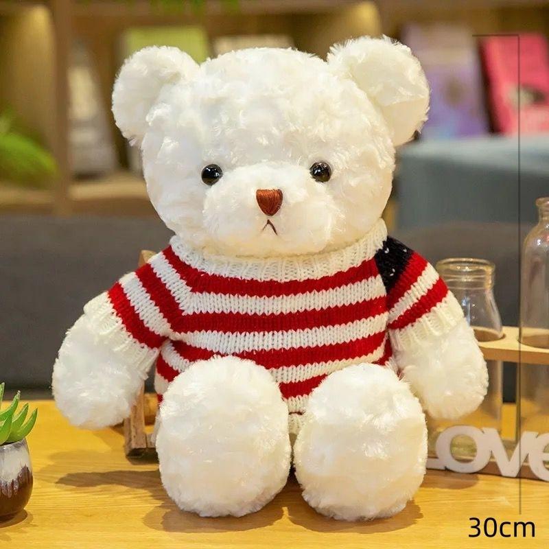 Cozy Sweater Wearing Teddy Bear Plush Toys Dressing Bears Cloth Doll Valentine's Day Gift Children's Gift