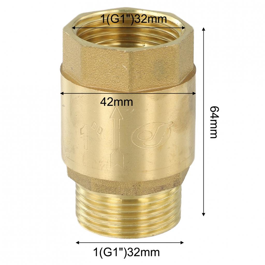 Backflow Prevention Brass Check Valve Pipeline Connection Easy Installation