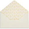 Paper Junkie Letter Paper & Envelopes Set - 60 Sheets (7.2 x 10.2 In) & 30 Ivory Envelopes (4 x 7.7 in), Gold Border, 100 GSM - Vintage Lined