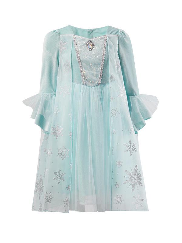 Elsa Princess Winter Dress - Customizable Frozen-Inspired Christmas Gift for Girls