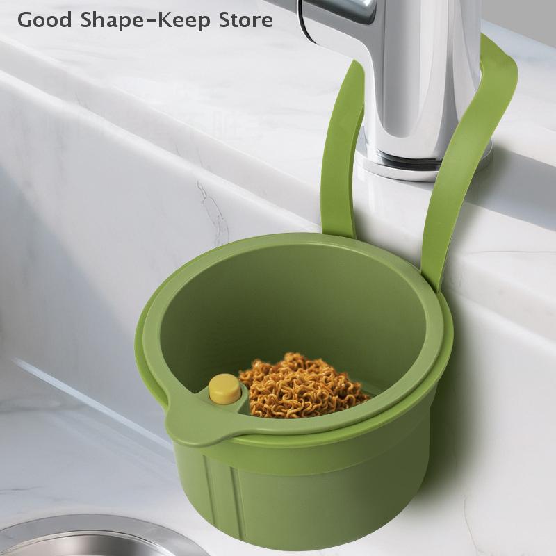 1PC Filter basket Creative Sink Hanging Plastic Strainer Openable Bottom Cover Detachable Kitchen Garbage Filter Quickly Drain
