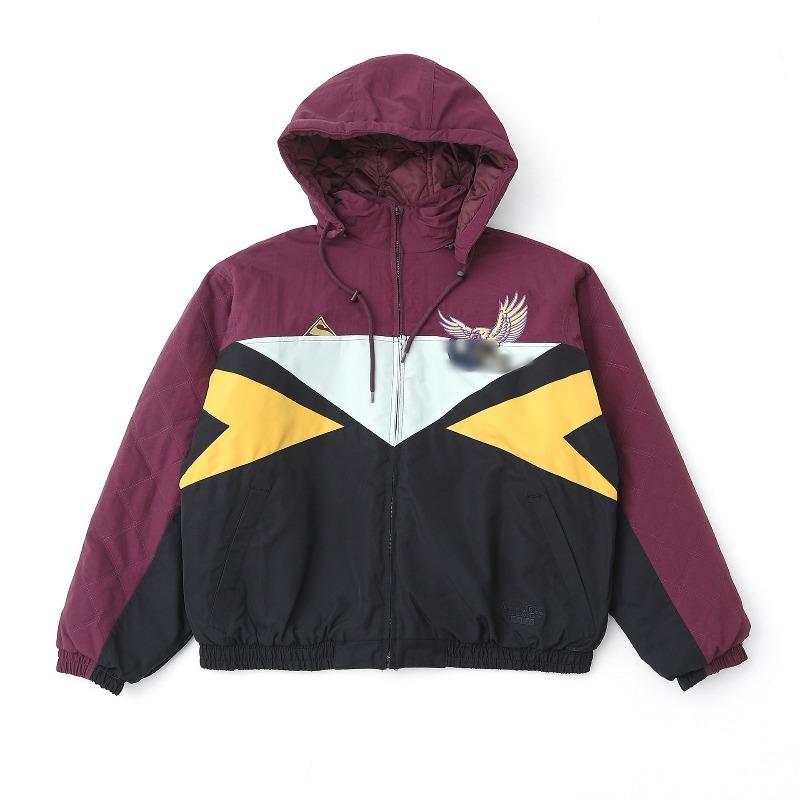 Men's and women's alphabet decal waterproof hooded zipper jacket