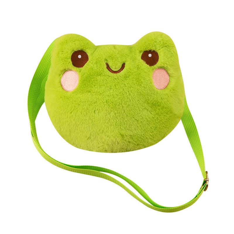 Creative Plush Bear Coin Purse With Keychain Soft Fabric Storage For Kids And Teens