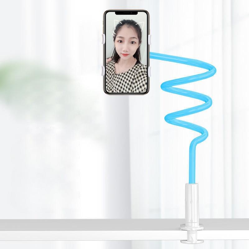 Lazy Bedside Desktop Mobile Phone Clamp Bracket Flexible Long Arm Gooseneck Lazy Person Bracket with Handle Overhead Live Bracket