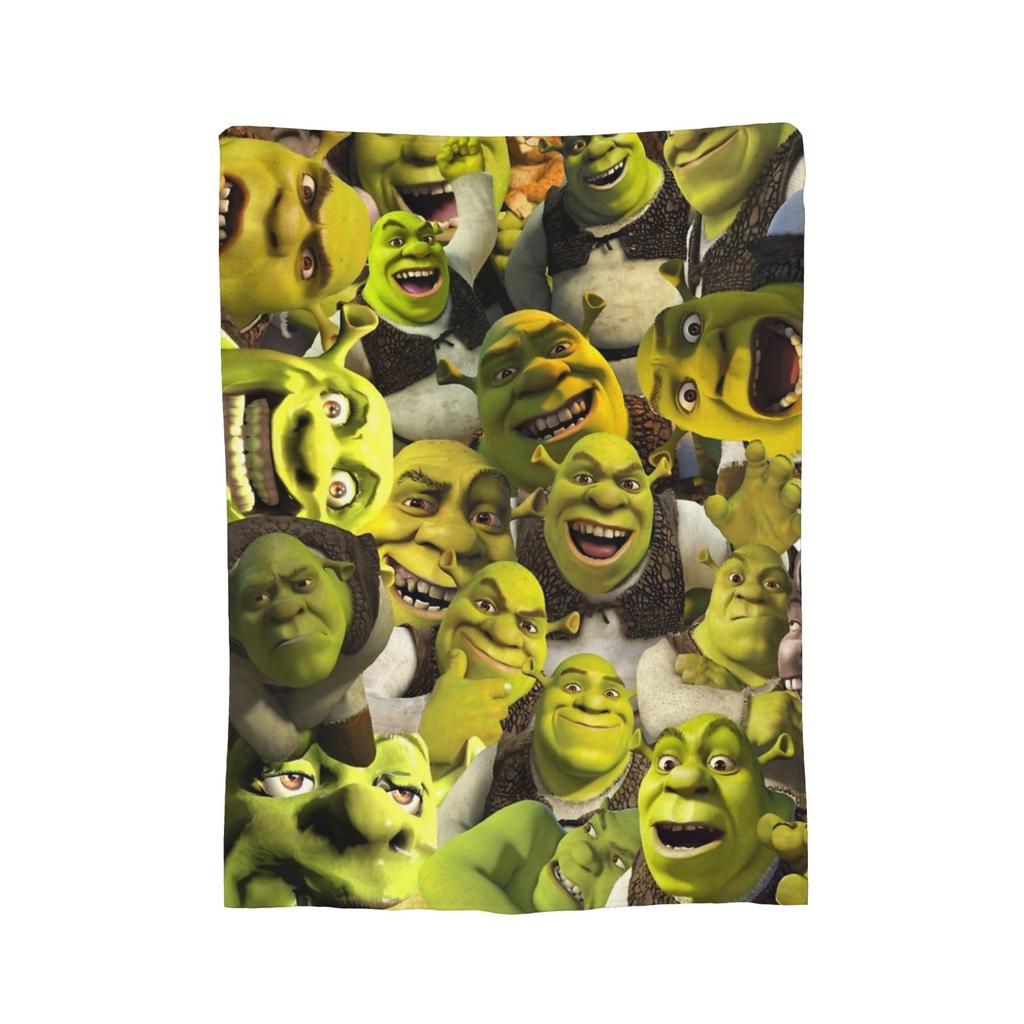 Cartoon Monster Shreks Blankets Velvet  Winter  Breathable Lightweight Thin Throw Blankets for Bed Outdoor Bedspreads
