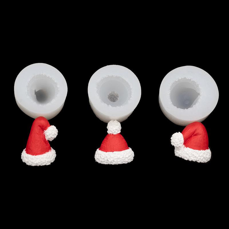 3D Christmas Hat Shape Silicone Mold for Fondant, Epoxy, Clay, DIY Candles