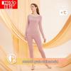 Hongdou Women's 7A Antibacterial Cotton Blend Thermal Underwear Set