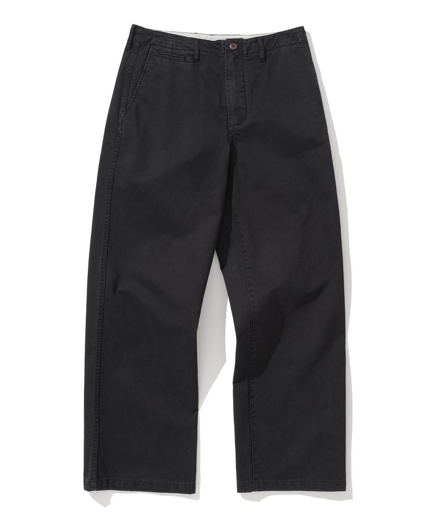 UNIFORM BRIDGE Peach Cotton Officer Chino Pants Black