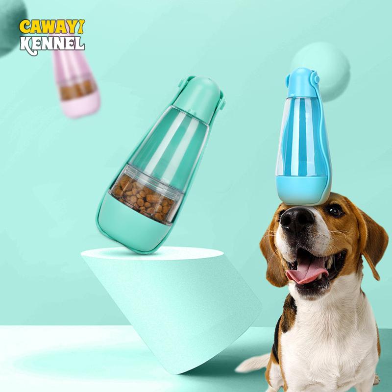 

CAWAII KENNEL Бутылка для воды для собак + диспенсер для бутылок с едой Кормушки для домашних животных Миски для собак Кошки Портативная чашка для питьевой воды Товары для домашних животных