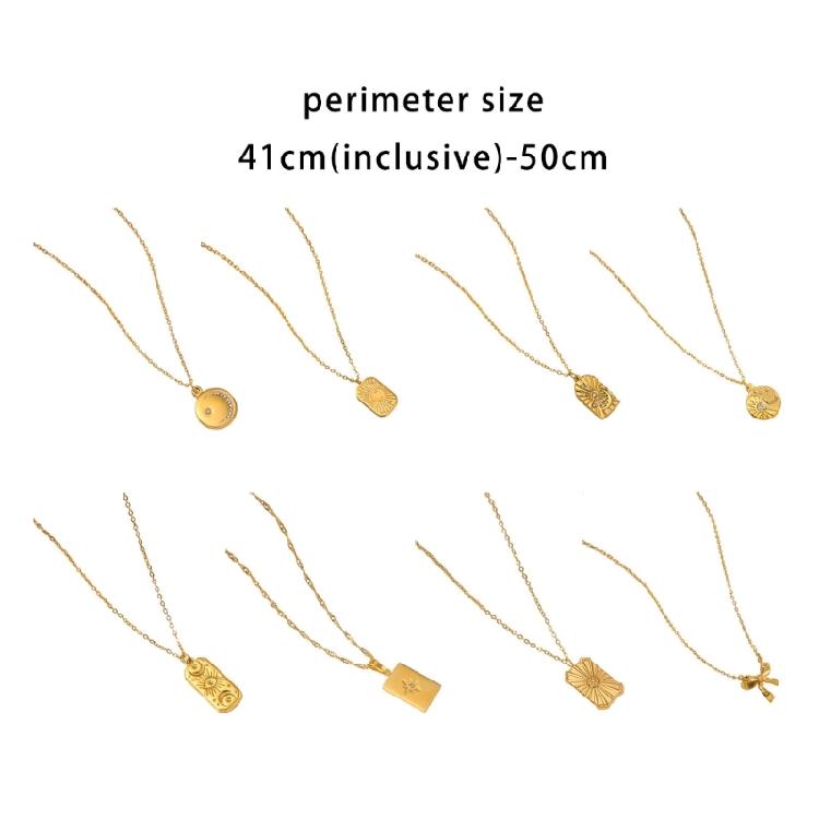 Women's Waterproof Star Pendant Necklace with Pearls Chain 18K Gold Plated Stainless Steel Materials Stylish Outfiuts