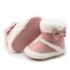 2025 Herbst/Winter Kleinkind Baumwollstiefel: Mit Schleife, Mehrfarbig, Rutschfeste Weichsohle